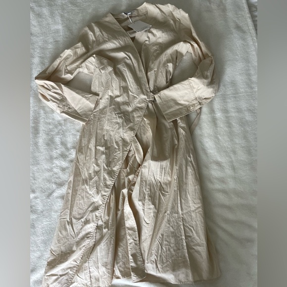 & Other Stories Dresses & Skirts - & Other Stories Cream Wrap Dress